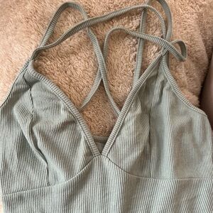 Size extra small, mint, green cropped tank top from SHEIN
